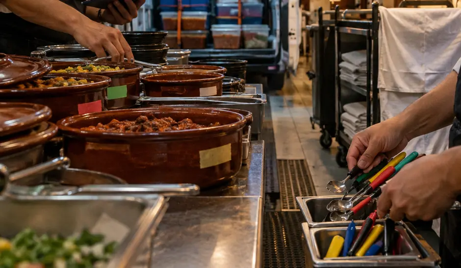 Lista de verificación para cocina, camioneta y montaje en el sitio